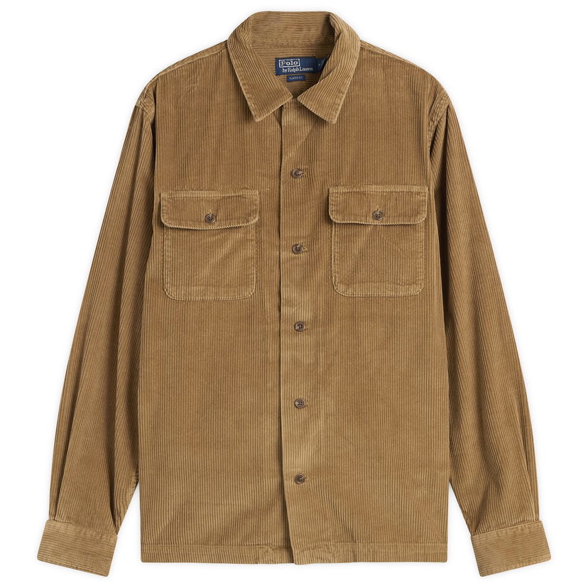 Bunda Polo by Ralph Lauren Corduroy Overshirt Hnedá | 710981753002-BRN