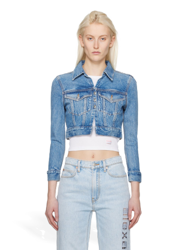 Bunda Alexander Wang Shrunken Cardi Denim Jacket Navy | 4DC1242212