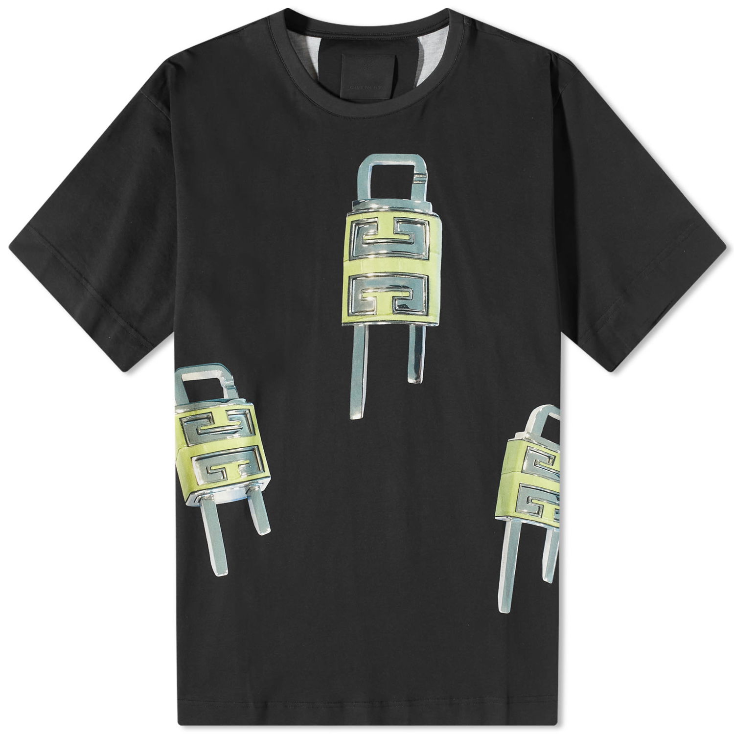 Tričko Givenchy 4G Lock Graphic Tee Čierna | BM716N3YBC-001, 0