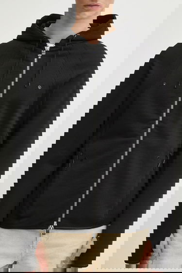 Mikina HELIOT EMIL Heliot Emil Hooded Zip-Up Jacket Čierna | PREAW25.M.08.079.BLK01, 3