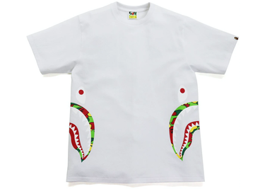 Tričko BAPE Sta Camo Side Shark Tee Biela | 001TEH801032M, 0