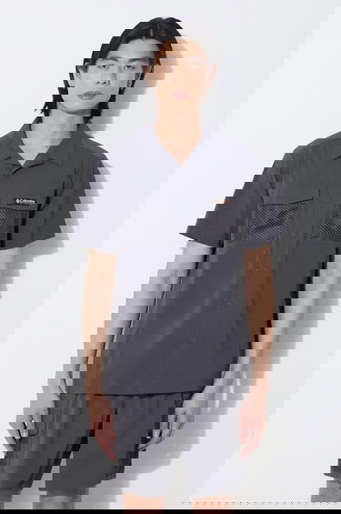 Košeľa Columbia Painted Peak Short Sleeve Shirt with Mesh Pockets and Classic Collar, Regular Fit Šedá | 2074541, 0