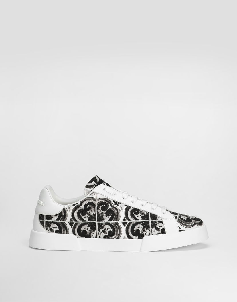 Tenisky a topánky Dolce & Gabbana Dolce & Gabbana Portofino Light Strobel Majolica Print Biela | CS2330A9R22IU3TN