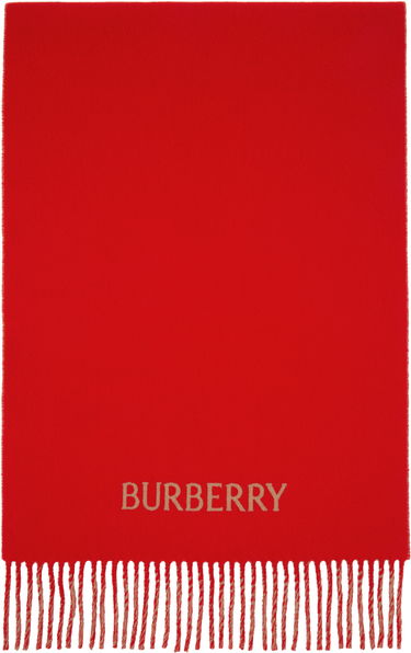Šál Burberry Reversible Cashmere Scarf Červená | 8078786, 0