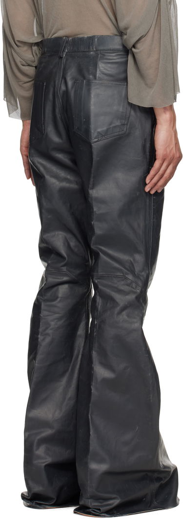 Nohavice Rick Owens Rick Owens Hollywood Bolan Bootcut Leather Pants Čierna | RU01E5335 LTP, 2