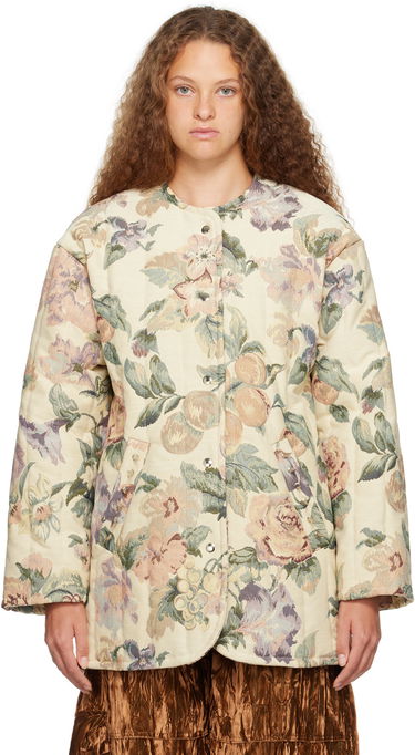 Prešívaná bunda Collina Strada Collina Strada Foxglove Floral-Print Puffer Jacket Béžová | XX5213, 0