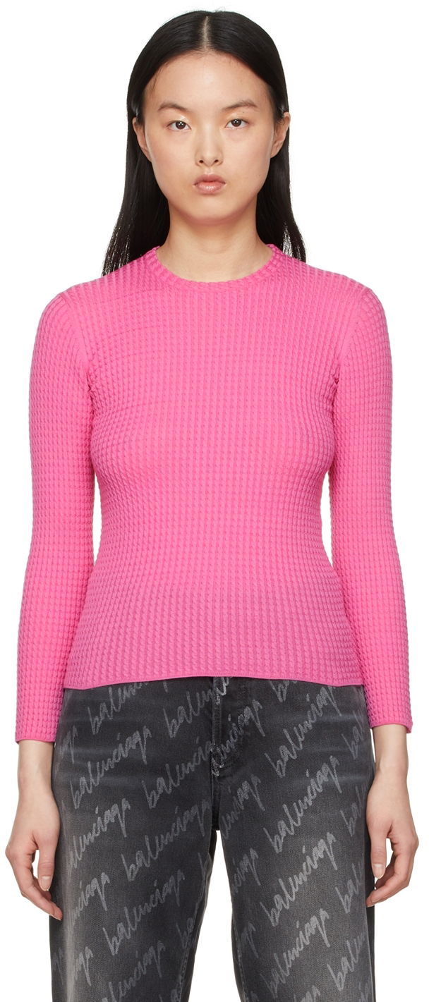 Sveter Balenciaga Wool Sweater Ružová | 696535 T1646, 0