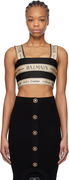 Balmain Ribbon Jacquard Crop Top