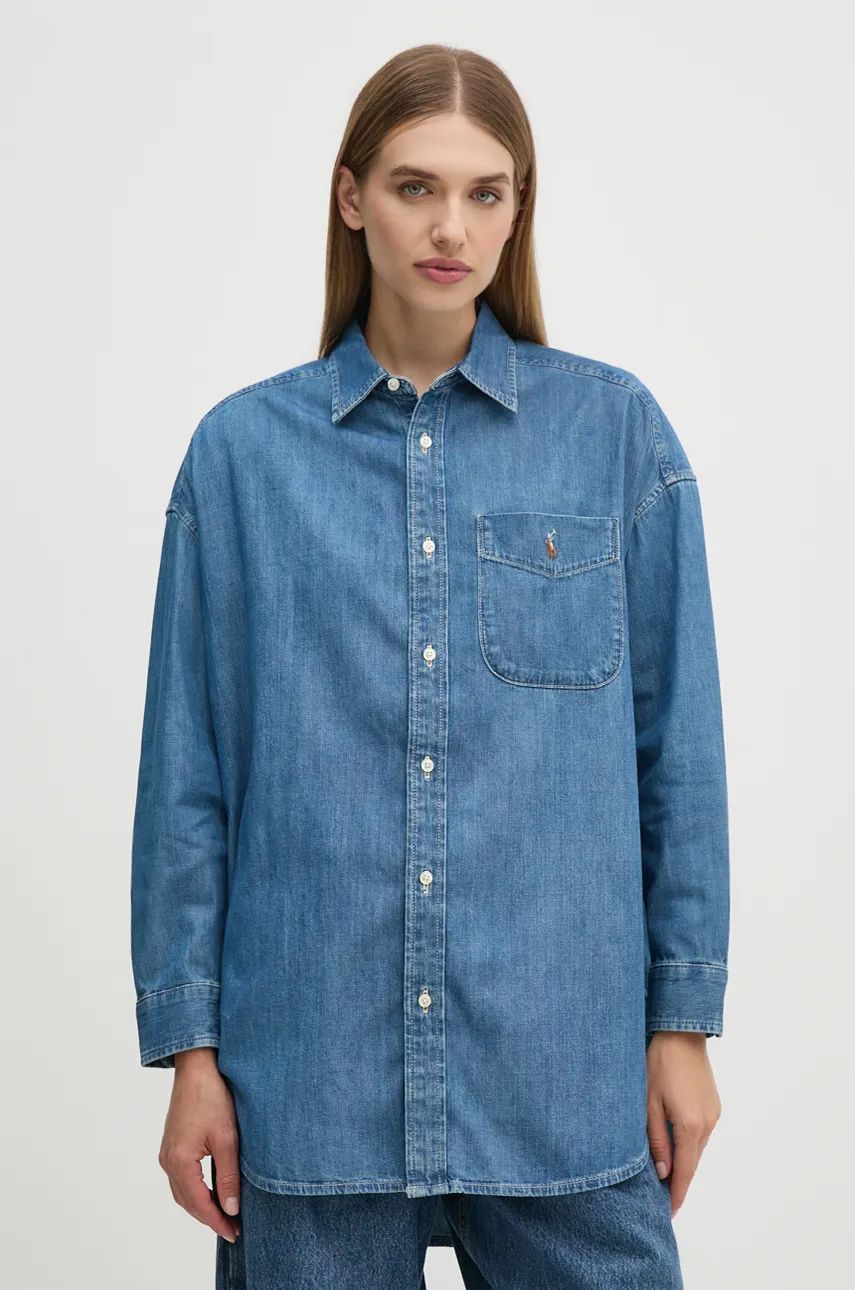 Košeľa Polo by Ralph Lauren Shirt Relaxed Modrá | 211952262, 0