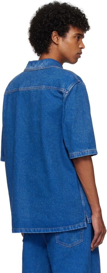 Polo tričko Marni Marni Oversize Denim Polo Modrá | POJU0001S0 USCU83, 2
