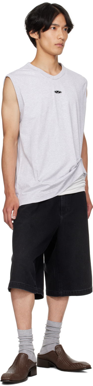 Tielko VETEMENTS Vetements Oval Logo Jersey Tank Top Šedá | UH76TR550G, 3