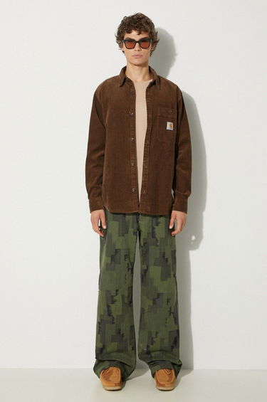 Džínsy Marcelo Burlon Cross Wide Pants Zelené | CMCA187F24FAB0025810, 1