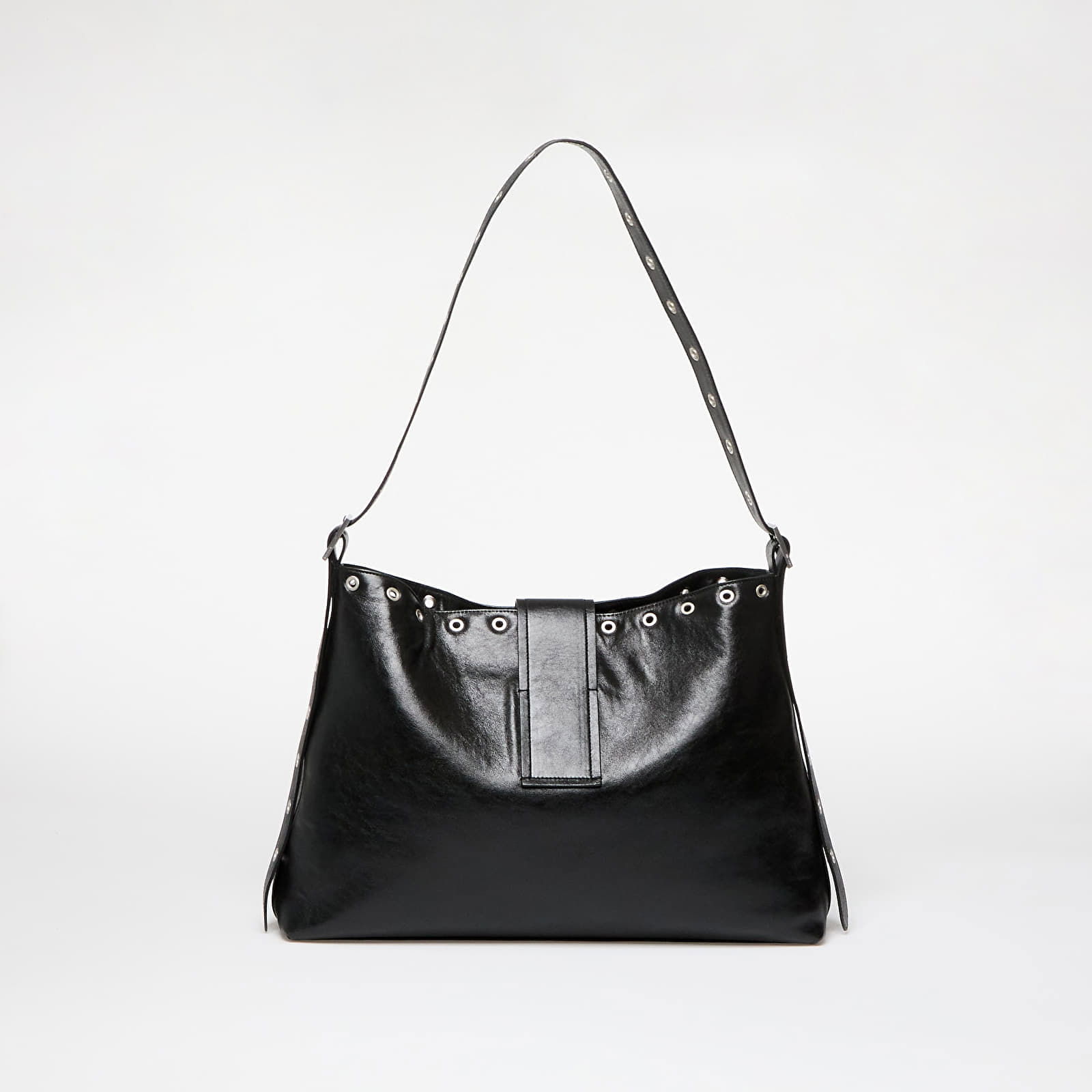 Leather Hobo Bag Black Universal