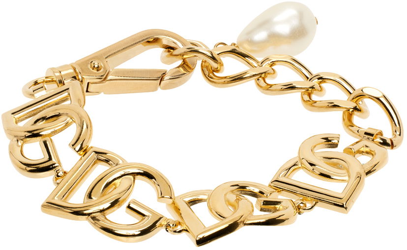 Náramok Dolce & Gabbana Gold Logo Bracelet Metalická | WBN6P2 W1111