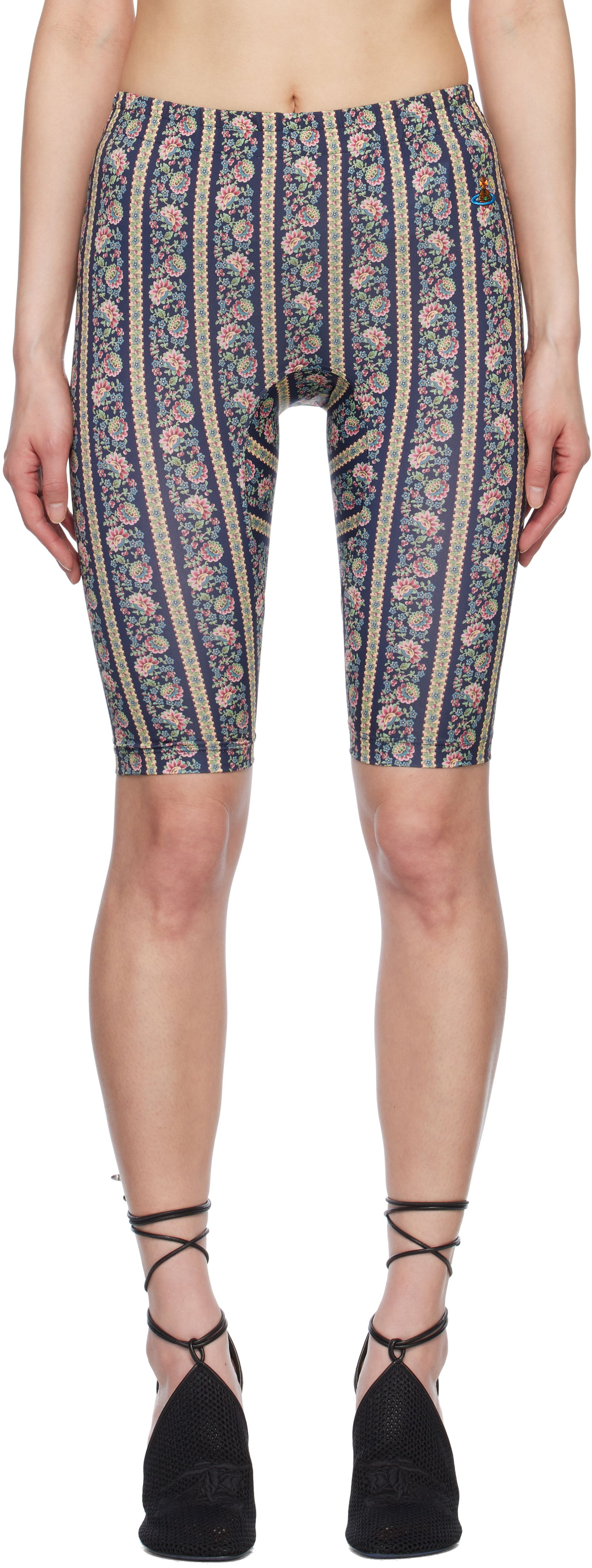 Šortky Vivienne Westwood Vivienne Westwood Floral Print Cycling Shorts Navy | 3J01000E-J008A-, 0