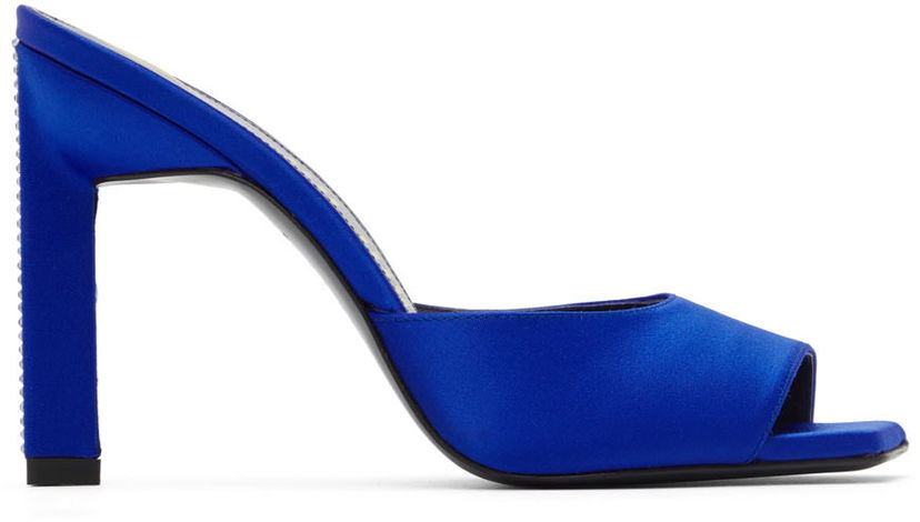 Oblečenie The Attico Attico Kaia Satin Heeled Sandals Modrá | 227WS228 TV07