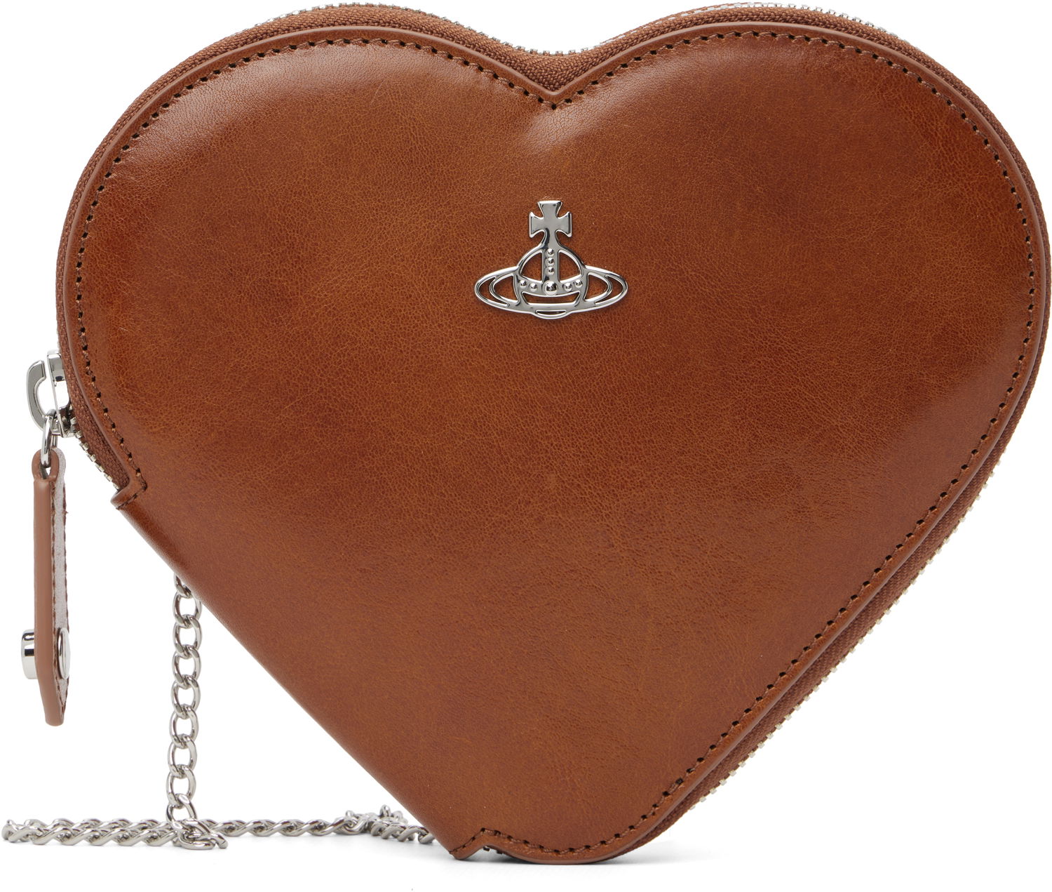 Taška cez rameno Vivienne Westwood Vivienne Westwood New Heart Crossbody Bag Hnedá | 58010002W-L00B0-, 0