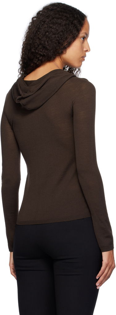 Mikina Courrèges Light Knit Hoodie Hnedá | 424MPU200FI0060, 2
