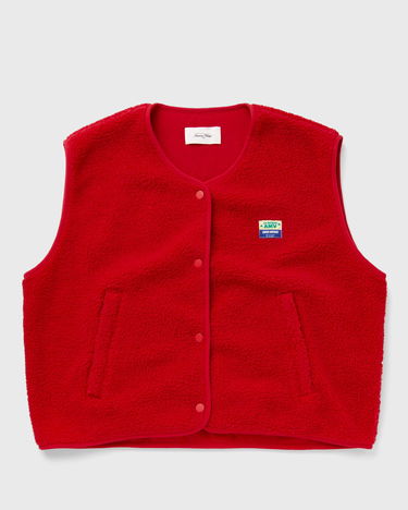Vesta American Vintage American Vintage Hoktown Fleece Vest Červená | HOK16BE25-STRAWBERRY, 0
