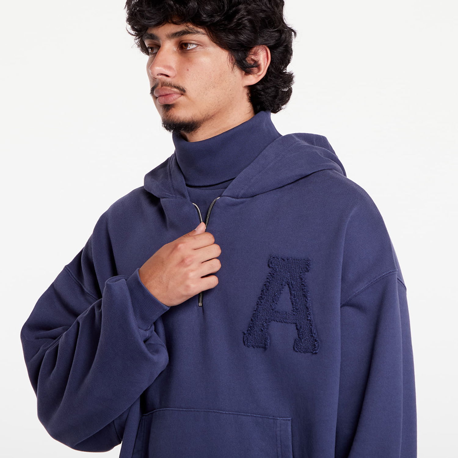 Mikina Ambush Collar Rib Sweatshirt Insignia Blue Modrá | BMBB004F24FLE0014545, 1