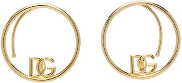 Náušnice Dolce & Gabbana Gold Logo Hoop Ear Cuffs Metalická | WEO8L3W1111, 0