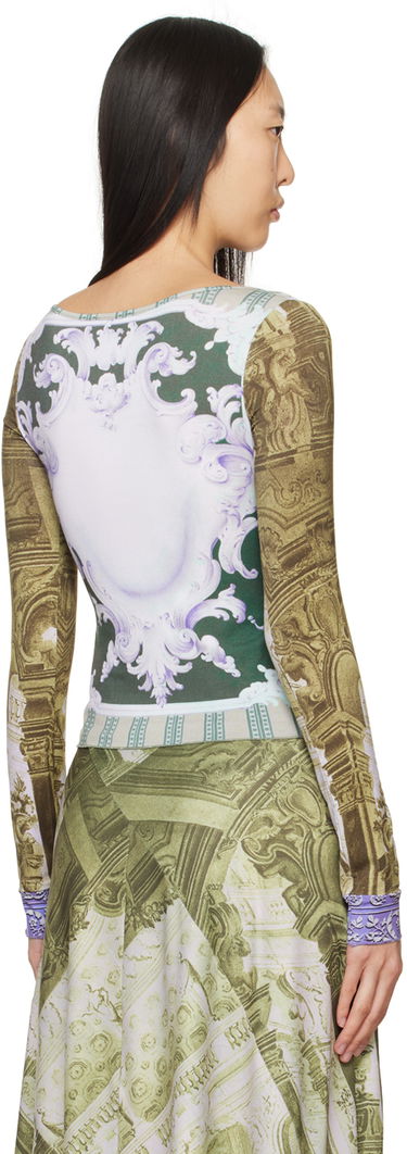 Tričko Miaou Miaou Victoire Print Long Sleeve T-Shirt Zelené | 7116TJBEMB, 2
