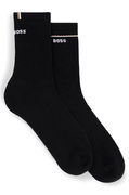 Two-Pack of Quarter-Length Socks with Logo Details