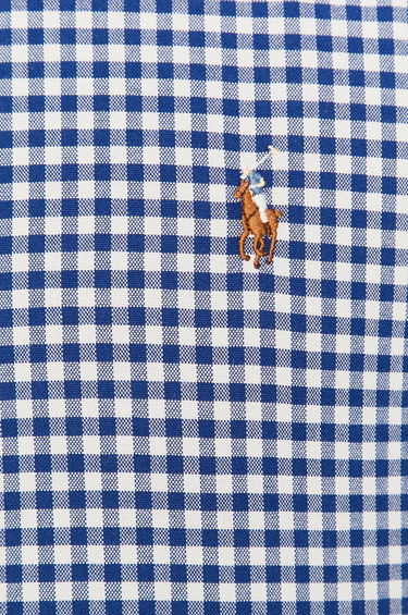 Košeľa Polo by Ralph Lauren Custom-Fit Oxford Checked Shirt Modrá | 710549084010, 1