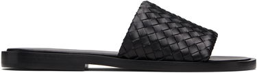 Tenisky a topánky Bottega Veneta Bottega Veneta Elio Woven Leather Slides Čierna | 838348V2ED01000, 0
