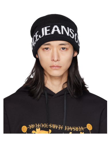 Kulicha Versace Jeans Couture Jacquard Beanie Čierna | E75YAZK40_EZG020