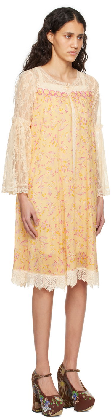 Šaty Anna Sui Lace Midi Dress Oranžová | 324C31, 1