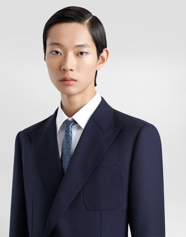 Bunda Dolce & Gabbana Dolce & Gabbana Double-breasted Linen Jacket Navy | G2NZ2TFM2GUB0665, 3