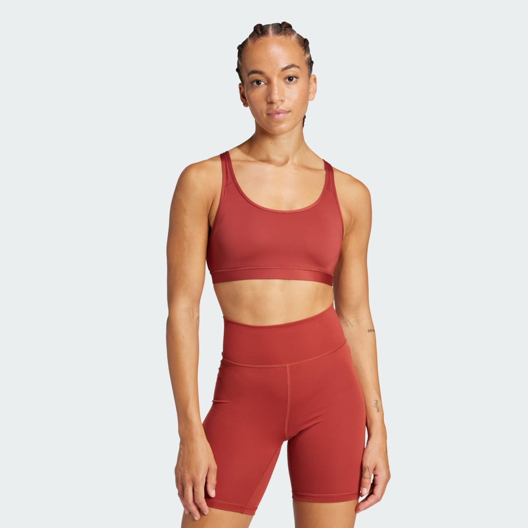 Podprsenka adidas Performance Essentials Medium Support Training Sports Bra Červená | JI5585, 0
