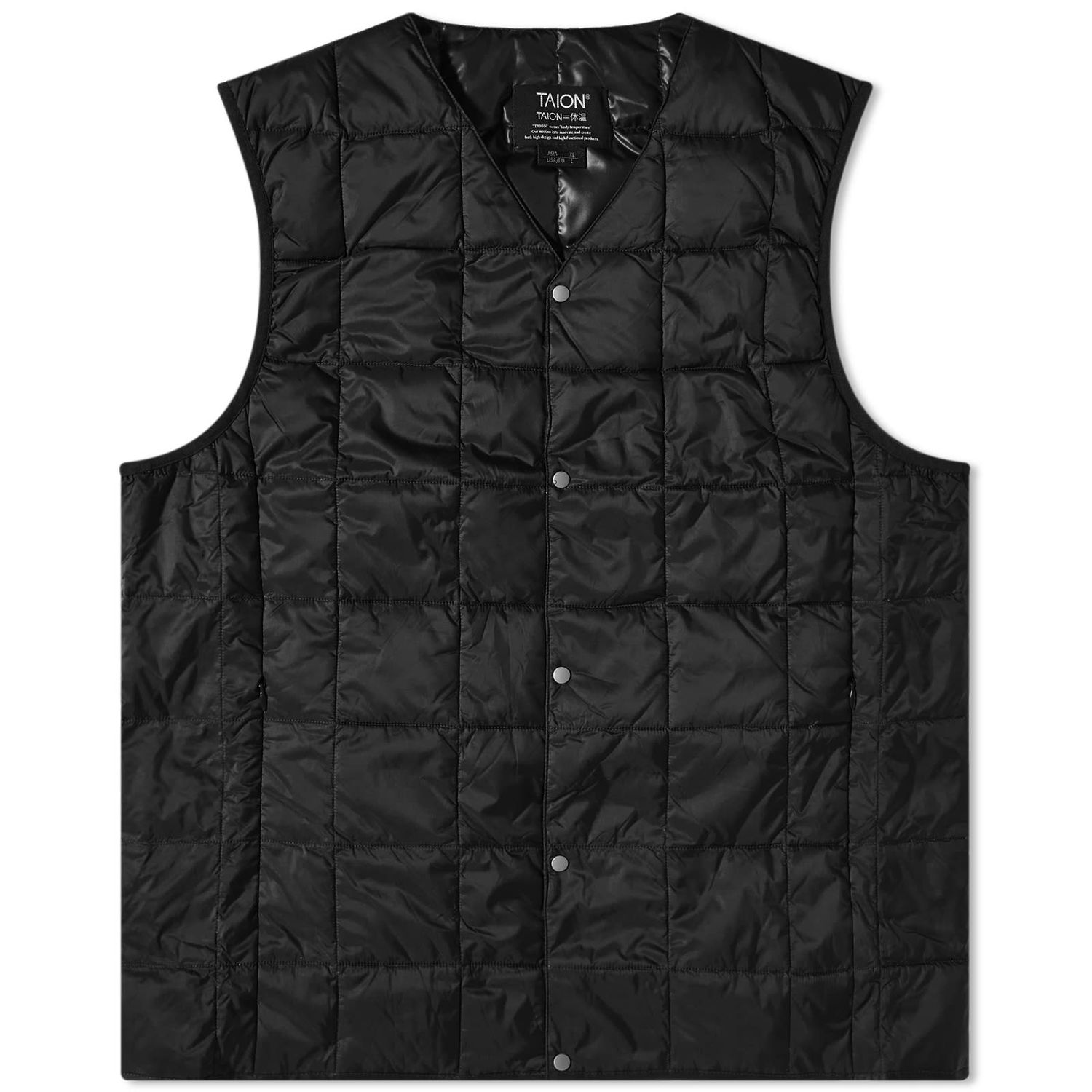 Vesta TAION V-Neck Down Vest Čierna | TAION-W001-BLK, 0