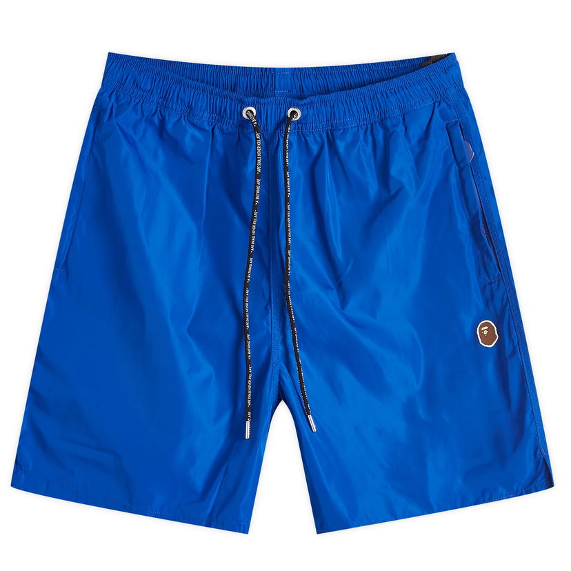 Šortky BAPE A Bathing Ape Ape Head Nylon Beach Short Modrá | 001SPK301322M-BLU