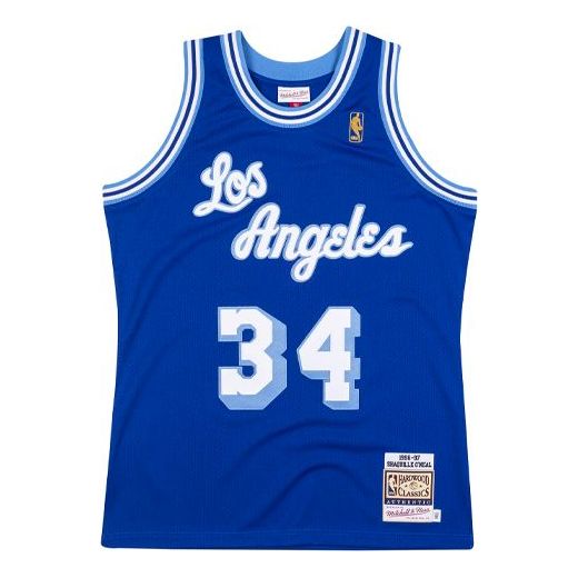 Dres Mitchell & Ness Mitchell & Ness Los Angeles Basketball Jersey Modrá | AJY4CP19140-LALROYA96SON