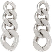 Silver Curb Chain Earrings