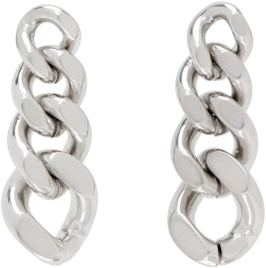 Náhrdelník Jil Sander Silver Curb Chain Earrings Metalická | J30VG0060_P6959, 0