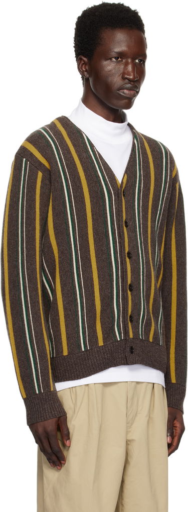 Sveter BEAMS Beams Plus Striped Cardigan Šedá | 38150204156, 4
