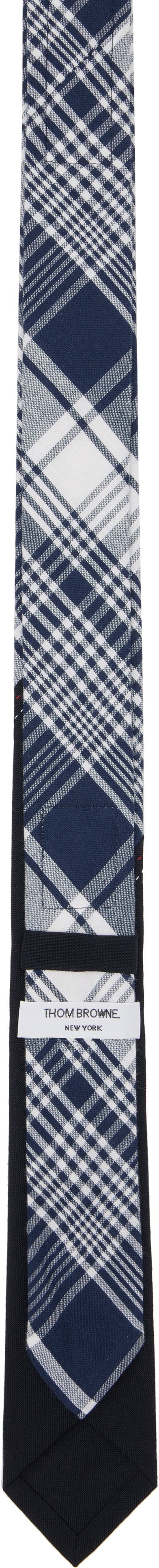 Šál Thom Browne Thom Browne Classic Bias Combo Madras Check Tie Modrá | MNL038C-07847, 1