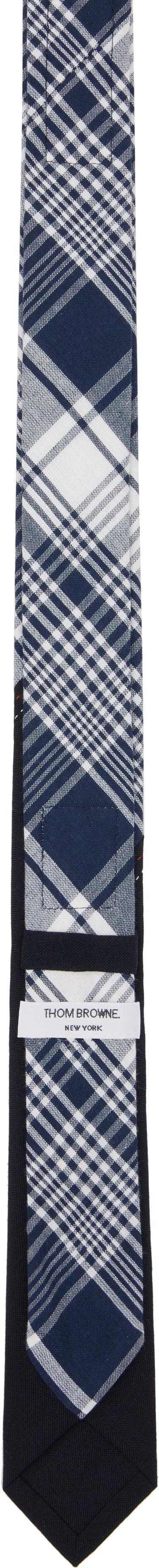 Šál Thom Browne Thom Browne Classic Bias Combo Madras Check Tie Modrá | MNL038C-07847, 1
