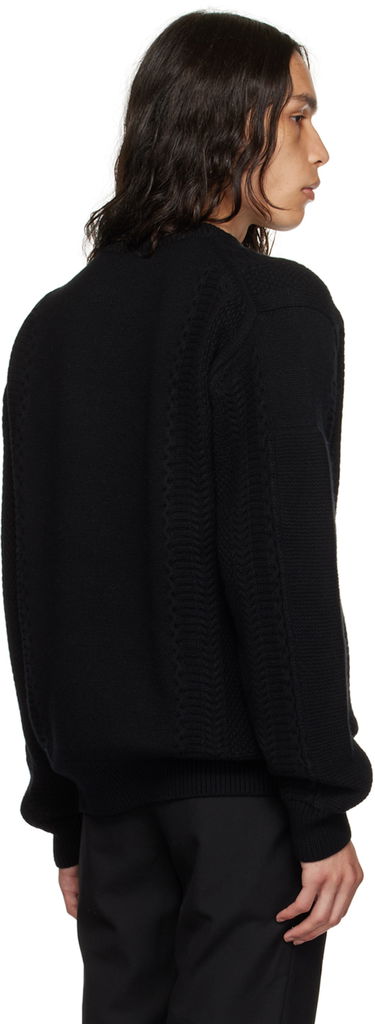 Sveter We11done We11done Square Patch Sweater Čierna | WD-KT3-23-643-U-BK, 2