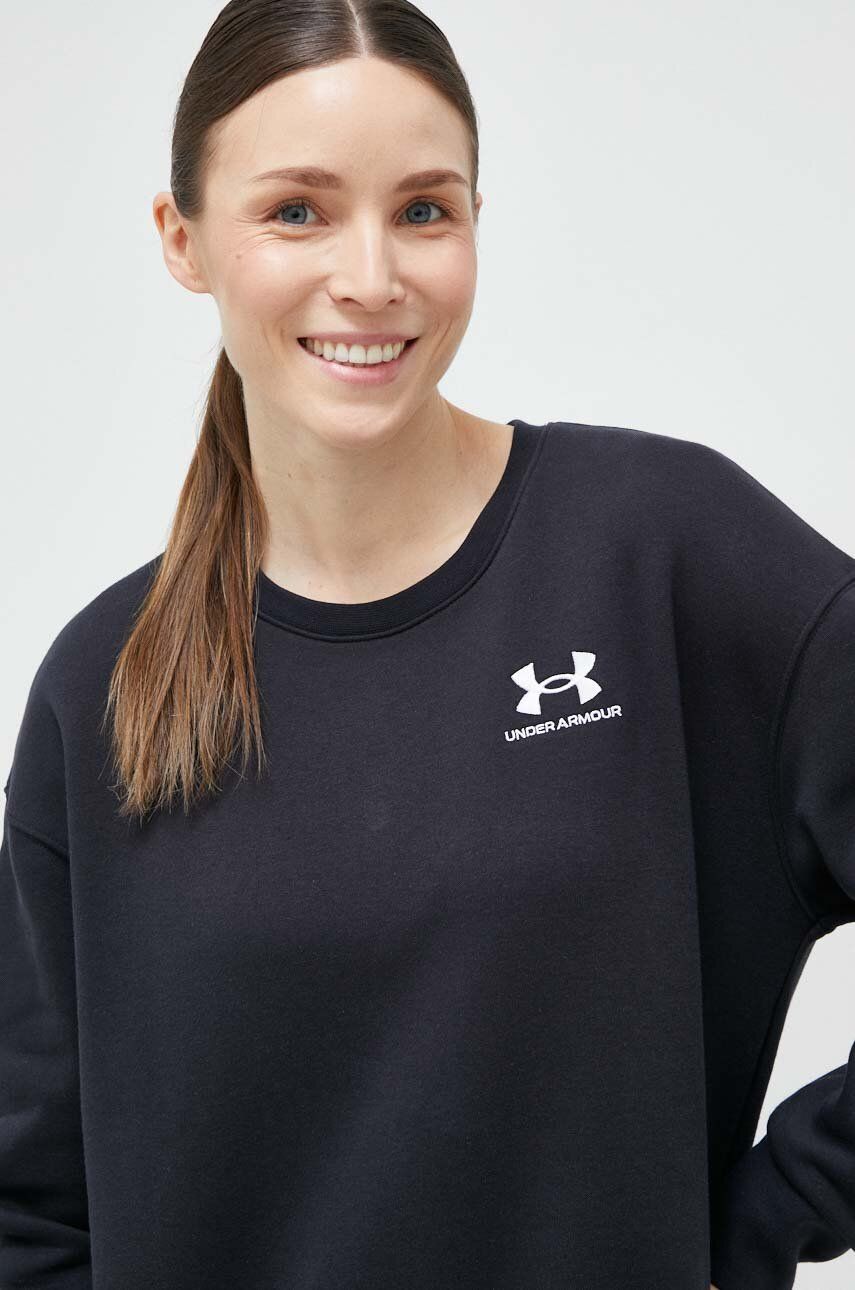 Mikina Under Armour Essential Fleece Crew Čierna | 1373032, 0