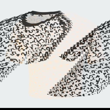 Tričko adidas Performance T-Shirt Leopard Print Béžová | IW8484, 3