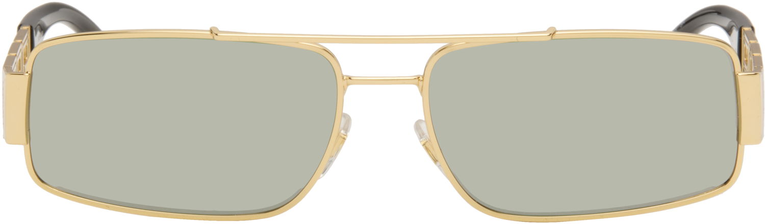 Slnečné okuliare Versace Greca Rectangular Double Bridge Sunglasses Metalická | 0VE2257 10023060 8056262296462, 0