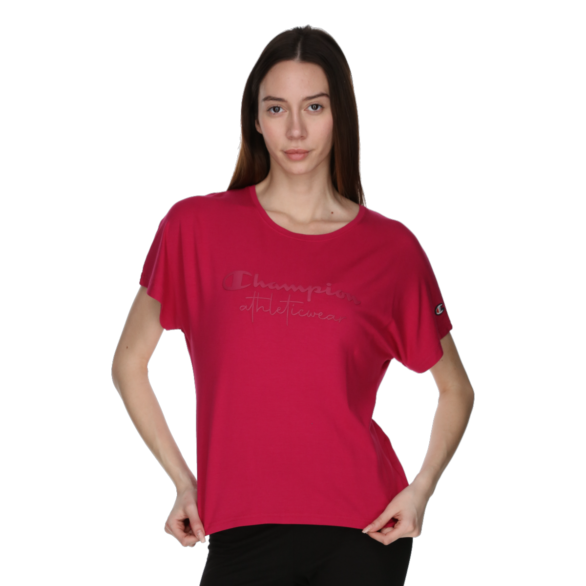 Tričko Champion Crewneck Embossed Athleticwear Top Červená | 118297-PS078, 0