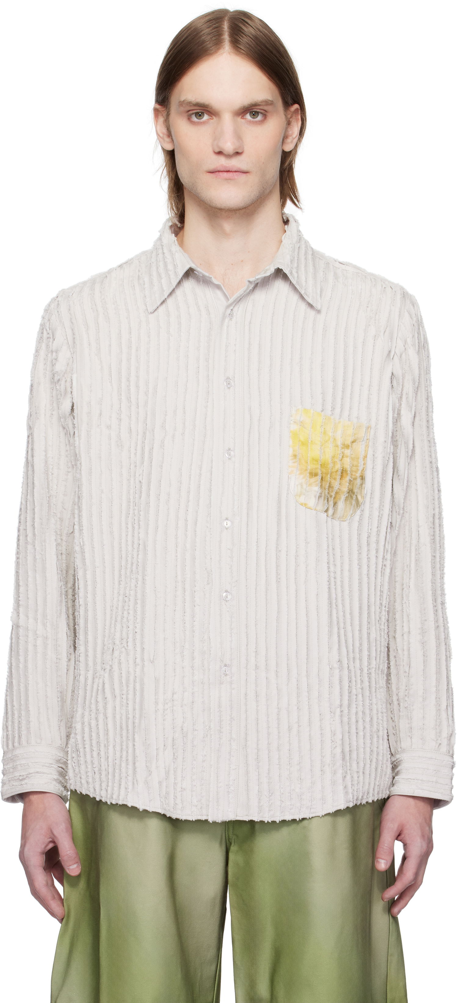 Košeľa Collina Strada Collina Strada Flower Drip Convention Shirt Biela | XX3690, 0