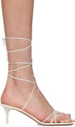 Amina Muaddi Lori Lace Up Heeled Sandals