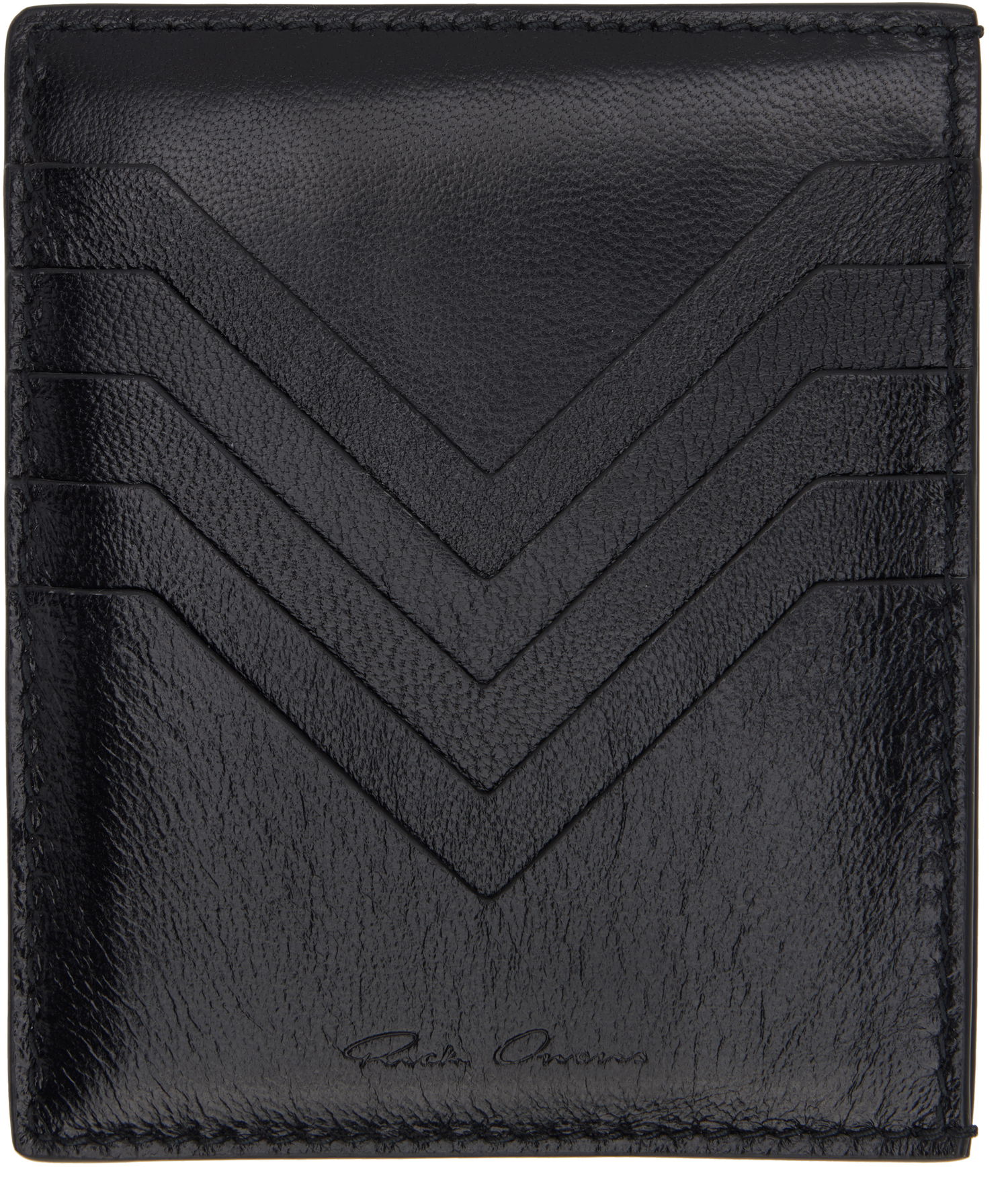 Peňaženka Rick Owens Rick Owens Hollywood Square Lamb Card Holder Čierna | RA01E0610 LBP, 0