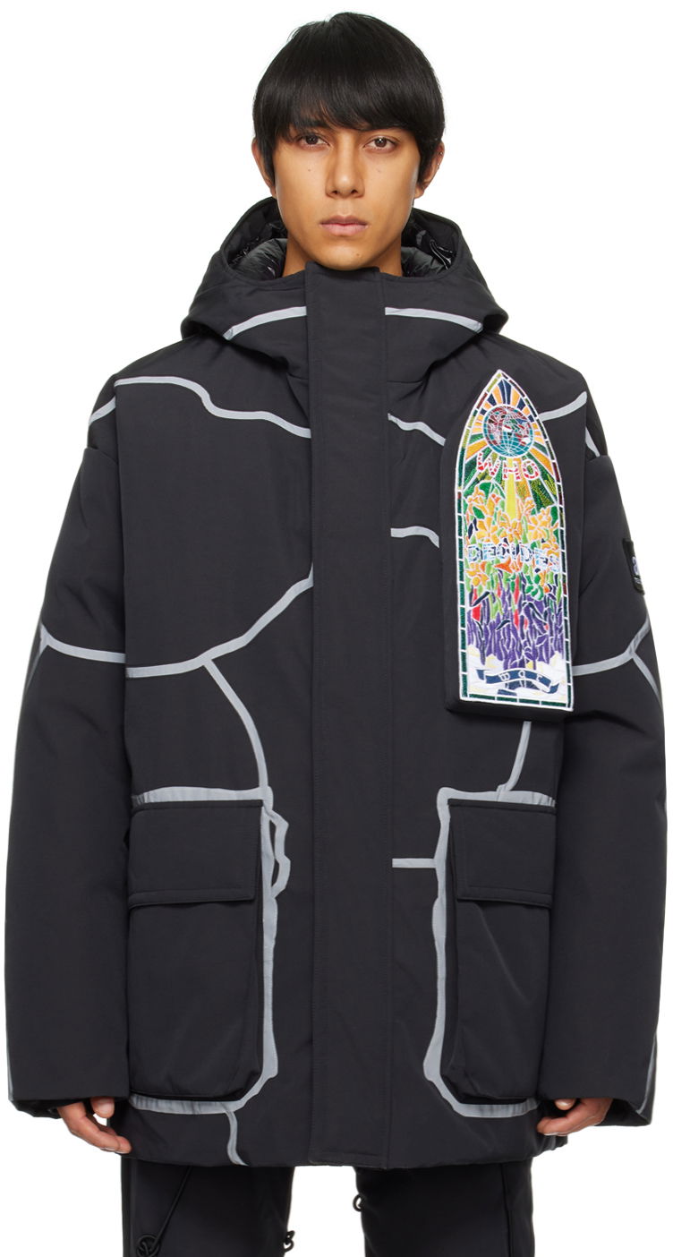 Down Jacket With Graphic Print